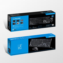 Load image into Gallery viewer, Chasing Leopard Q9 1600 DPI Professional Wired Grid Texture Gaming Office Keyboard + Optical Mouse Kit