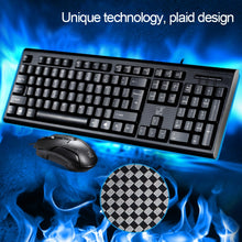 Load image into Gallery viewer, Chasing Leopard Q9 1600 DPI Professional Wired Grid Texture Gaming Office Keyboard + Optical Mouse Kit