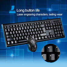 Load image into Gallery viewer, Chasing Leopard Q9 1600 DPI Professional Wired Grid Texture Gaming Office Keyboard + Optical Mouse Kit