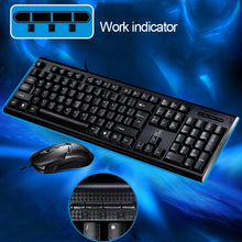 Load image into Gallery viewer, Chasing Leopard Q9 1600 DPI Professional Wired Grid Texture Gaming Office Keyboard + Optical Mouse Kit