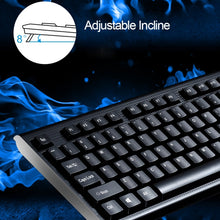 Load image into Gallery viewer, Chasing Leopard Q9 1600 DPI Professional Wired Grid Texture Gaming Office Keyboard + Optical Mouse Kit
