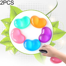 Load image into Gallery viewer, MONTIAN 2 PCS Transparent Silicone Bracer Heart-shaped Mouse Wrist Supporter, Random Color Delivery, Heart-shaped