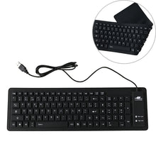 Load image into Gallery viewer, 103 Key French USB Wired Silicone Waterproof Keyboard Desktop Notebook Keyboard, Cable Length: 1.5m
