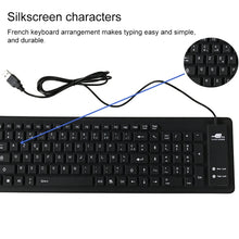 Load image into Gallery viewer, 103 Key French USB Wired Silicone Waterproof Keyboard Desktop Notebook Keyboard, Cable Length: 1.5m