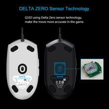 Load image into Gallery viewer, Logitech G102 6-keys RGB Glowing 6000DPI Five-speed Adjustable Wired Optical Gaming Mouse, Length: 2m, G102, G102 (White)