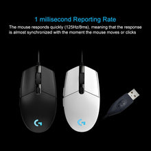 Load image into Gallery viewer, Logitech G102 6-keys RGB Glowing 6000DPI Five-speed Adjustable Wired Optical Gaming Mouse, Length: 2m, G102, G102 (White)