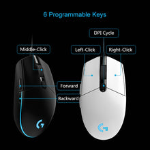 Load image into Gallery viewer, Logitech G102 6-keys RGB Glowing 6000DPI Five-speed Adjustable Wired Optical Gaming Mouse, Length: 2m, G102, G102 (White)