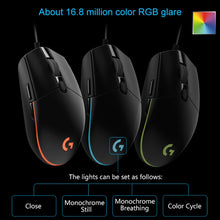 Load image into Gallery viewer, Logitech G102 6-keys RGB Glowing 6000DPI Five-speed Adjustable Wired Optical Gaming Mouse, Length: 2m, G102, G102 (White)