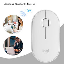 Load image into Gallery viewer, Logitech Pebble Cobblestone Shape Thin 3-keys 1000DPI Mute Wireless Bluetooth Optical Mouse, Wireless Range: 10m