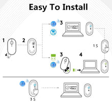 Load image into Gallery viewer, Logitech Pebble Cobblestone Shape Thin 3-keys 1000DPI Mute Wireless Bluetooth Optical Mouse, Wireless Range: 10m