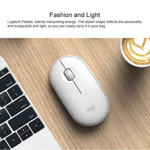 Load image into Gallery viewer, Logitech Pebble Cobblestone Shape Thin 3-keys 1000DPI Mute Wireless Bluetooth Optical Mouse, Wireless Range: 10m
