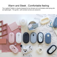 Load image into Gallery viewer, Logitech Pebble Cobblestone Shape Thin 3-keys 1000DPI Mute Wireless Bluetooth Optical Mouse, Wireless Range: 10m