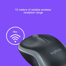 Load image into Gallery viewer, Logitech M186 Wireless Mouse Office Power Saving USB Laptop Desktop Computer Universal