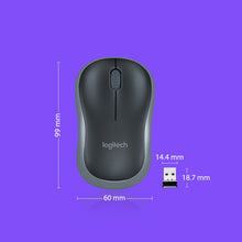 Load image into Gallery viewer, Logitech M186 Wireless Mouse Office Power Saving USB Laptop Desktop Computer Universal