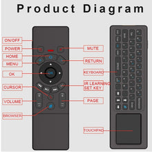 Load image into Gallery viewer, T6 Colorful Light Version Air Mouse 2.4GHz Wireless Keyboard Remote Controller with Touchpad &amp; IR Learning for PC, Android TV Box / Smart TV, Multi-media Devices, T6
