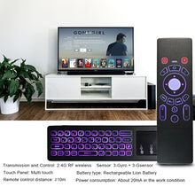 Load image into Gallery viewer, T6 Colorful Light Version Air Mouse 2.4GHz Wireless Keyboard Remote Controller with Touchpad &amp; IR Learning for PC, Android TV Box / Smart TV, Multi-media Devices, T6