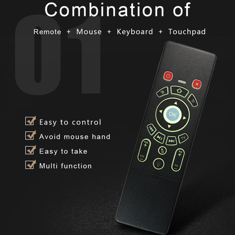 T6 Colorful Light Version Air Mouse 2.4GHz Wireless Keyboard Remote Controller with Touchpad & IR Learning for PC, Android TV Box / Smart TV, Multi-media Devices, T6