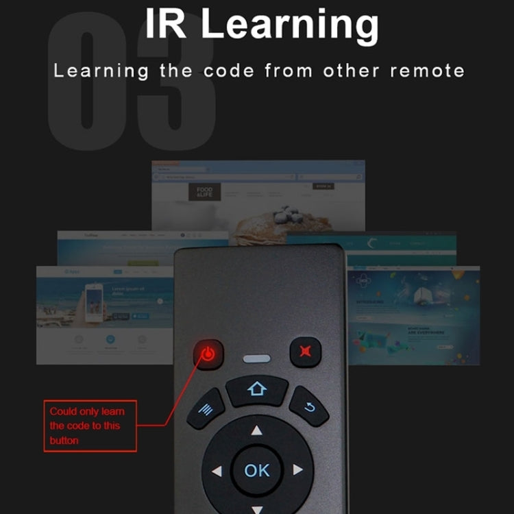 T6 Colorful Light Version Air Mouse 2.4GHz Wireless Keyboard Remote Controller with Touchpad & IR Learning for PC, Android TV Box / Smart TV, Multi-media Devices, T6