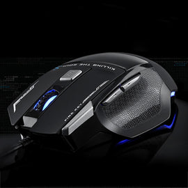 AULA Series SoulKiller II Colourful Light 7D Optical Competitive USB Wired Game Mouse, Maximum Resolution of 3500 DPI, SoulKiller II(B)