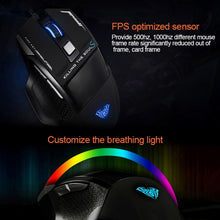 Load image into Gallery viewer, AULA Series SoulKiller II Colourful Light 7D Optical Competitive USB Wired Game Mouse, Maximum Resolution of 3500 DPI, SoulKiller II(B)