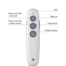 Load image into Gallery viewer, Doosl DSIT007 2.4GHz Rechargeable Powerpoint Presentation Wireless Cliker Remote Control Pen, Control Distance: 10m(White), DSIT007