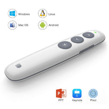 Load image into Gallery viewer, Doosl DSIT007 2.4GHz Rechargeable Powerpoint Presentation Wireless Cliker Remote Control Pen, Control Distance: 10m(White), DSIT007