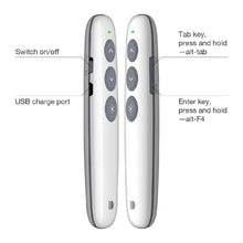 Load image into Gallery viewer, Doosl DSIT007 2.4GHz Rechargeable Powerpoint Presentation Wireless Cliker Remote Control Pen, Control Distance: 10m(White), DSIT007