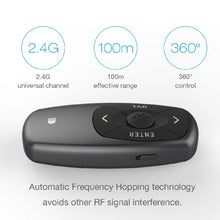Load image into Gallery viewer, Doosl DSIT011 2.4GHz Mini Rechargeable PowerPoint Presentation Remote Control, Control Distance: 100m(Black)