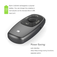 Load image into Gallery viewer, Doosl DSIT011 2.4GHz Mini Rechargeable PowerPoint Presentation Remote Control, Control Distance: 100m(Black)