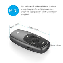 Load image into Gallery viewer, Doosl DSIT011 2.4GHz Mini Rechargeable PowerPoint Presentation Remote Control, Control Distance: 100m(Black)