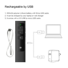 Load image into Gallery viewer, Doosl DSIT013 2.4GHz Rechargeable PowerPoint Presentation Remote Control Multi-functional Laser Pointer for PowerPoint / Keynote / Prezi, Control Distance: 100m