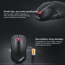Load image into Gallery viewer, Lenovo ThinkLife Dual Mode Mute Wireless Bluetooth Mouse, ThinkLife