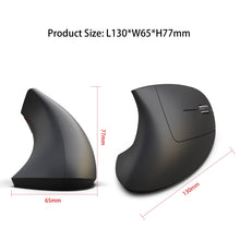 Load image into Gallery viewer, HXSJ T29 Bluetooth 3.0 Wireless Bluetooth 6-Keys 2400 DPI Adjustable Ergonomics Optical Vertical Mouse, 6 Buttons T29 Black, 6 Buttons T29 Grey