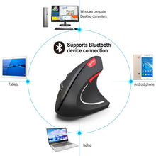 Load image into Gallery viewer, HXSJ T29 Bluetooth 3.0 Wireless Bluetooth 6-Keys 2400 DPI Adjustable Ergonomics Optical Vertical Mouse, 6 Buttons T29 Black, 6 Buttons T29 Grey
