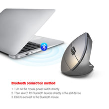 Load image into Gallery viewer, HXSJ T29 Bluetooth 3.0 Wireless Bluetooth 6-Keys 2400 DPI Adjustable Ergonomics Optical Vertical Mouse, 6 Buttons T29 Black, 6 Buttons T29 Grey