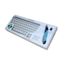 Load image into Gallery viewer, KM-808 2.4GHz Wireless Multimedia Keyboard + Wireless Optical Pen Mouse with USB Receiver Set for Computer PC Laptop, Random Pen Mouse Color Delivery, KM-808 Keyboard + Pen Mouse (White), KM-808 Keyboard + Pen Mouse (Black)