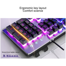 Load image into Gallery viewer, YINDIAO K002 USB Wired Mechanical Feel RGB Backlight Keyboard + Optical Mouse + Headset Set, RGB Backlight /  Black, RGB Backlight / Silent / Black, Orange Backlight / Black, RGB Backlight / White