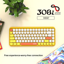 Load image into Gallery viewer, Ajazz 308I 84 Keys Tablet Mobile Phone Computer Household Office Bluetooth Keyboard, Grey, Yellow