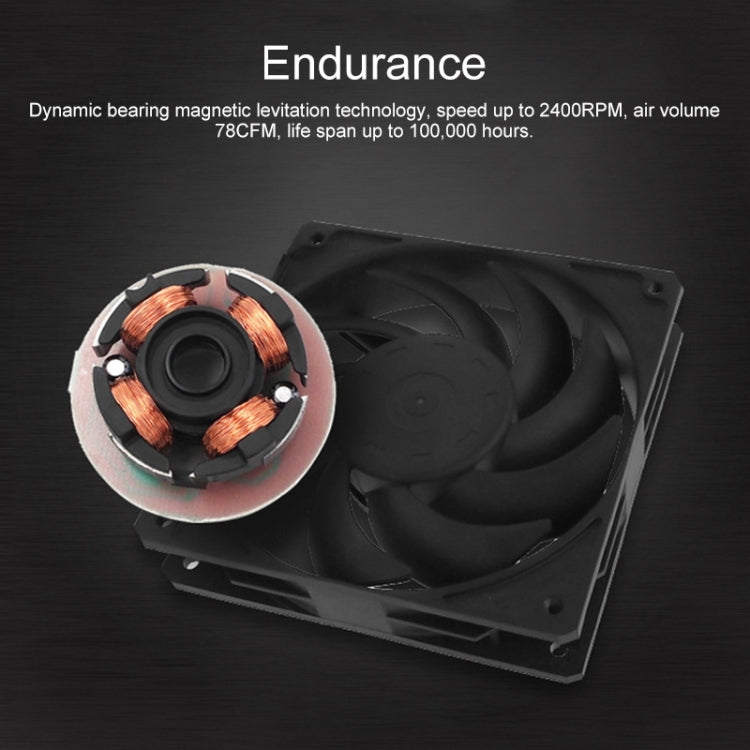 F120 Computer CPU Radiator Cooling Fan, F120