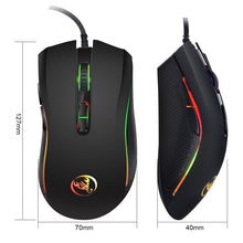 Load image into Gallery viewer, HXSJ A869 Colorful Glowing Wired Game 7-Keys 3200 DPI Adjustable Ergonomics Optical Mouse, A869