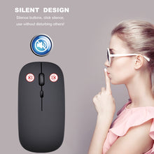 Load image into Gallery viewer, HXSJ M80 2.4GHz Wireless 1600DPI Three-speed Adjustable Optical Mute Mouse, Gold, Rose Gold, Silver, White, Black, Grey