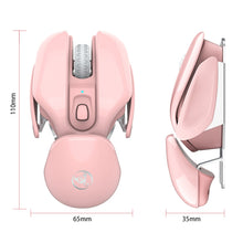 Load image into Gallery viewer, HXSJ T37 2.4GHz 1600dpi 3-modes Adjustable Wireless Mute Mouse, T37 Black, T37 Pink