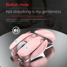 Load image into Gallery viewer, HXSJ T37 2.4GHz 1600dpi 3-modes Adjustable Wireless Mute Mouse, T37 Black, T37 Pink