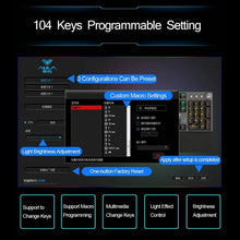 Load image into Gallery viewer, AULA F2088 108 Keys Mixed Light Plating Punk Mechanical Blue Switch Wired USB Gaming Keyboard with Metal Button, Blue Switch Silver