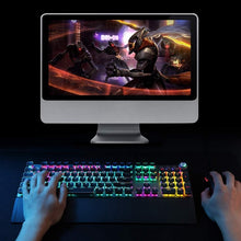 Load image into Gallery viewer, AULA F2088 108 Keys Mixed Light Mechanical Blue Switch Wired USB Gaming Keyboard with Metal Button, Blue Switch Black