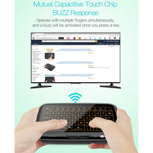 Load image into Gallery viewer, H18+ 2.4GHz Mini Wireless Keyboard Full Touchpad with 3-Level Adjustable Backlight(Black), H18+ Backlight Keyboard