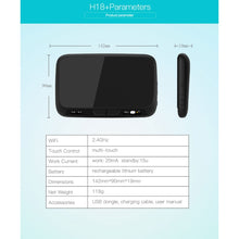 Load image into Gallery viewer, H18+ 2.4GHz Mini Wireless Keyboard Full Touchpad with 3-Level Adjustable Backlight(Black), H18+ Backlight Keyboard