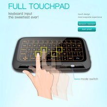 Load image into Gallery viewer, H18+ 2.4GHz Mini Wireless Keyboard Full Touchpad with 3-Level Adjustable Backlight(Black), H18+ Backlight Keyboard