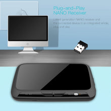 Load image into Gallery viewer, H18+ 2.4GHz Mini Wireless Keyboard Full Touchpad with 3-Level Adjustable Backlight(Black), H18+ Backlight Keyboard