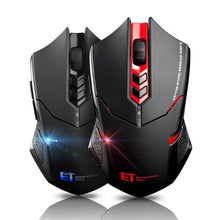 Load image into Gallery viewer, ET X-08 7-keys 2400DPI 2.4G Wireless Mute Gaming Mouse with USB Receiver &amp; Colorful Backlight
